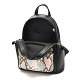 Snake Pattern Student School Bag Large-capacity Backpack for Women