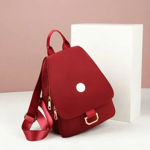 Women Nylon Waterproof Backpack Teen Schoolbag Multifunction Travel Bag