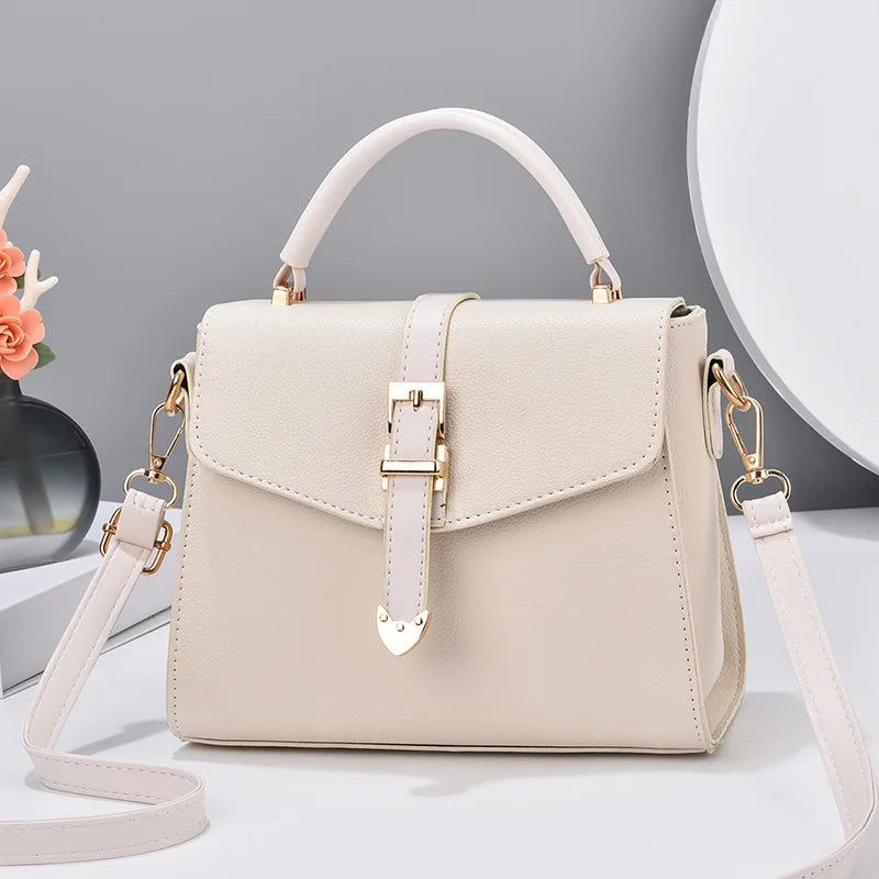 Small Square Soft Leather Bag Women Shoulder Bag