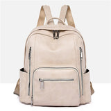 High Female Leather Backpack Shoulder Bag
