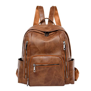Leather Backpack High Female Shoulder Bag Casual Backpack School Bag