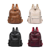 Leather Backpack High Female Shoulder Bag Casual Backpack School Bag