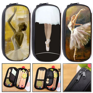 Ballet Dancing Girls Pencil Holder School Case Kids Gift