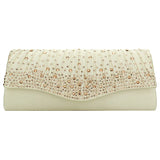 Diamonds Beading Women Evening Clutches Bag Pink Handbags Ladies