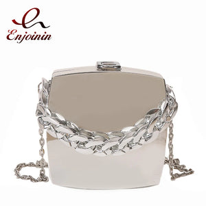 Big Chain Party Clutch Wedding Evening Bag for Women