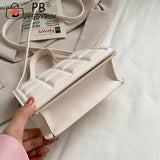 Checkered Shoulder Bags Female Flap Messenger Crossbody Bags