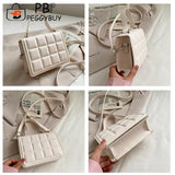 Checkered Shoulder Bags Female Flap Messenger Crossbody Bags