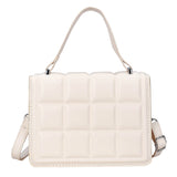 Checkered Printing Shoulder Bags Flap Messenger Bags Female PU Leather