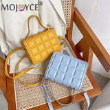 Checkered Printing Shoulder Bags Flap Messenger Bags Female PU Leather