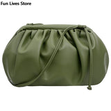 Clouds Purse Women Party Shoulder Bag Soft Leather Totes Bags