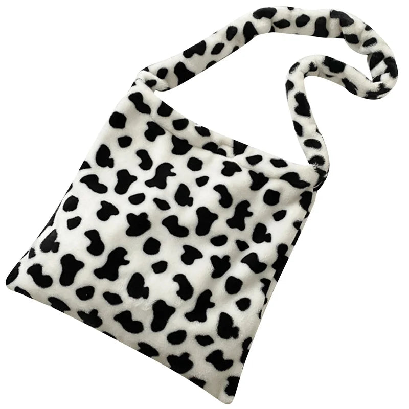 Cow Pattern Women Tote Handbags Large Capacity Shoulder Bag