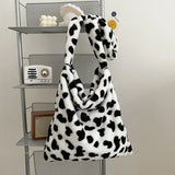 Cow Pattern Shoulder Bag Women Tote Handbag