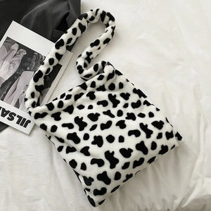 Cow Pattern Women Tote Large Capacity Shoulder Bag