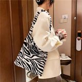 Cow Pattern Shoulder Bag Women Tote Handbag