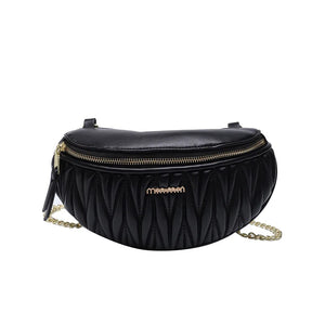 Diamond Lattice Chain Waist Bag for Women