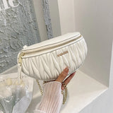 Diamond Lattice Chain Waist Bag for Women