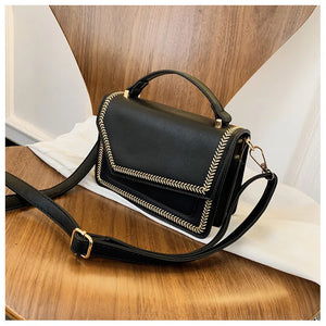 Embroidery Ladies Handbag Small Women Shoulder Bag High PU Leather Flap