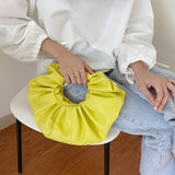 Pleated Shoulder Bags For Women High Pu Leather Cloud Soft Pouch Handbag