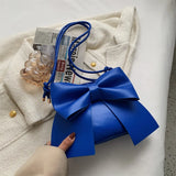Shoulder Bag Solid Bowknot Handbag Stylish Female Underarm Tote Bag