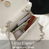 Women Shoulder Bags Lace Bow Chains Sweet Handbags Retro Flaps Crossbody Bag