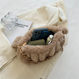 Faux Fur Women's Handbag Soft Plush Shoulder Crossbody Bags Winter Warm