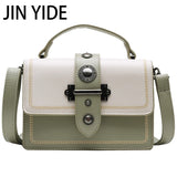 Rivet Should Bag High PU Leather Casual Tote