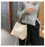 High-quality Leather Women's Tote Bucket Bag