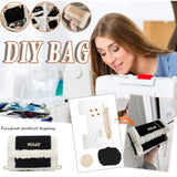 Wool Women's Chain Tote Handbag Shoulder Bag Purses DIY