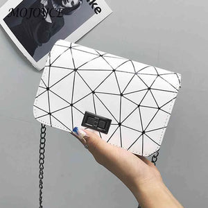 Geometric Printing Shoulder Bag Daily Crossbody Chain Handbag