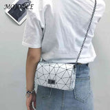 Geometric Printing Shoulder Bag Daily Crossbody Chain Handbag