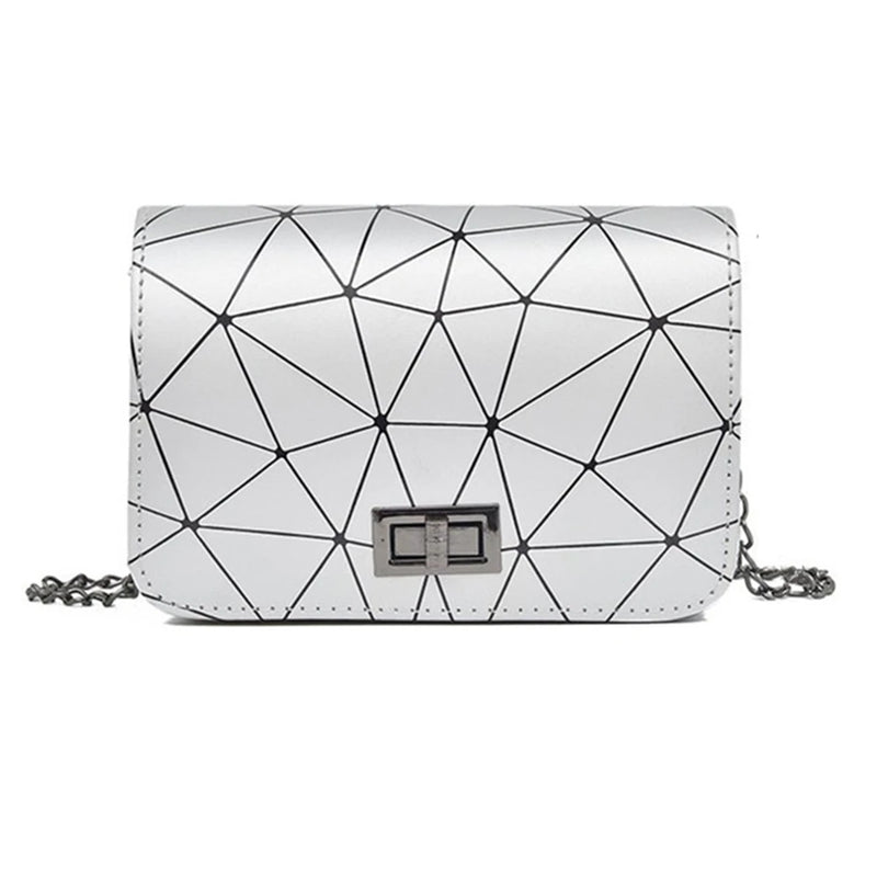 Geometric Printing Shoulder Bag Daily Crossbody Chain Handbag