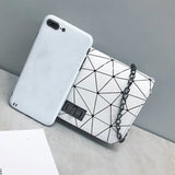 Geometric Printing Shoulder Bag Daily Crossbody Chain Handbag