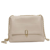 Women's High PU Leather Tote Bag with Chain Shoulder - Large Handbag