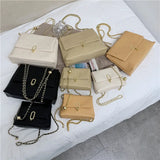 Women's High PU Leather Tote Bag with Chain Shoulder - Large Handbag