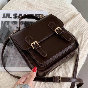 Vintage Shoulder Messenger Bag High PU Leather Women Handbag