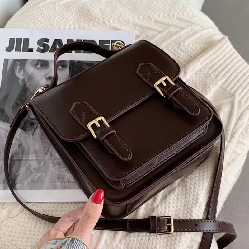 Vintage Shoulder Messenger Bag High PU Leather Women Handbag