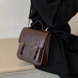 Vintage Shoulder Messenger Bag High PU Leather Women Handbag