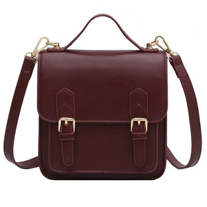 Vintage Shoulder Messenger Bag High PU Leather Women Handbag