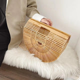 Female Straw Weave Tote Saddle Bag High Women's Handbag Large