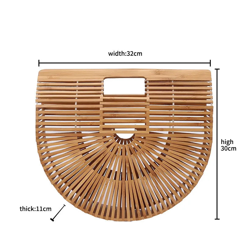 Female Straw Weave Tote Saddle Bag High Women's Handbag Large