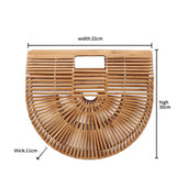 Female Straw Weave Tote Saddle Bag High Women's Handbag Large
