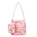 Lace Flower Handbag PU Leather Ladies Fairy Shoulder Underarm Bag Purse