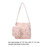 Lace Flower Handbag PU Leather Ladies Fairy Shoulder Underarm Bag Purse