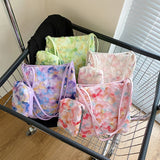 Lace Flower Handbag PU Leather Ladies Fairy Shoulder Underarm Bag Purse