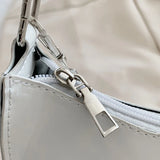Lacquer PU Leather Armpit Bag Handbag Evening Bag