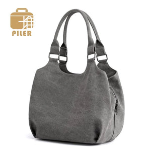 Canvas Top-handle Hobo Shoulder Bag for Women