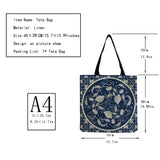 Floral Porcelain Geometry Shoulder Bag Ladies Casual Book Tote