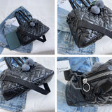 Lady Padded Space Totes Waterproof Down Fabric Cotton Shoulder Crossbody Bags