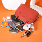 Leather Shell Bag Shoulder Bag High Top Handle Handbags Purse