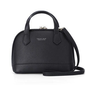 Leather Shell Bag Shoulder Bag High Top Handle Handbags Purse
